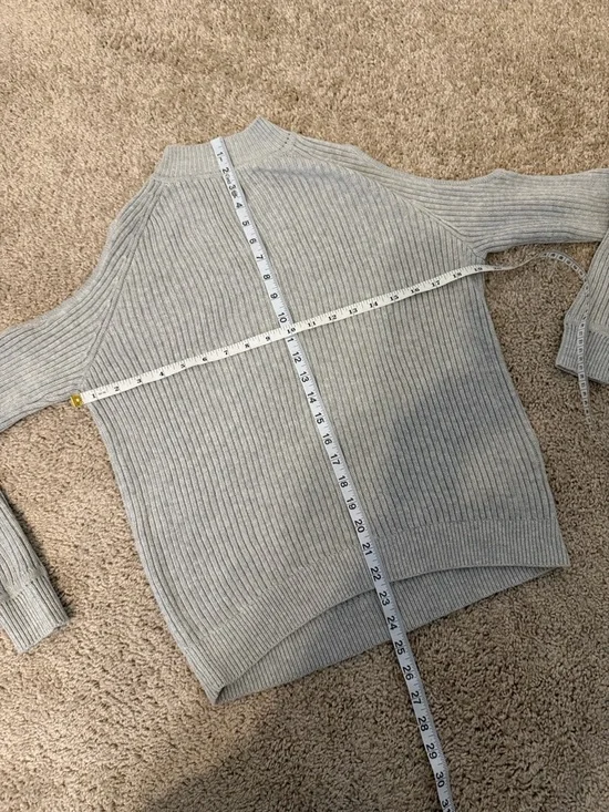 Off-Shoulder Ribbed Sweater, XS - Picture 3 of 6